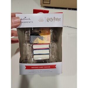 Hallmark 2023 Harry Potter BOOKS and WAND Christmas Ornament Wizarding World New